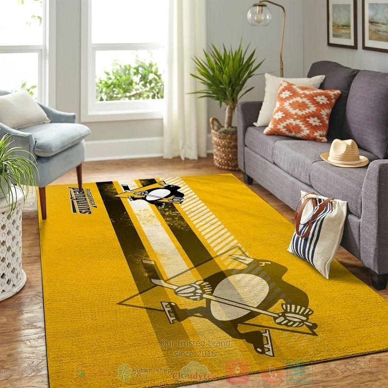 Pittsburgh Penguins NHL Team Logo Area Rugs