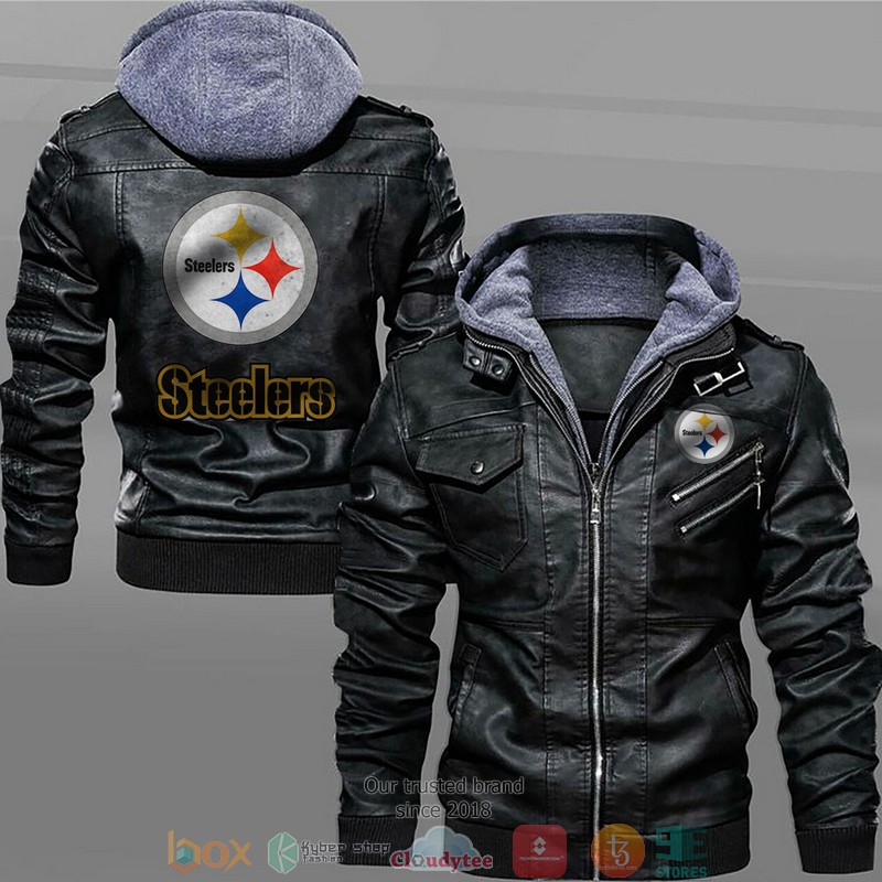 Pittsburgh Steelers Black Brown Leather Jacket