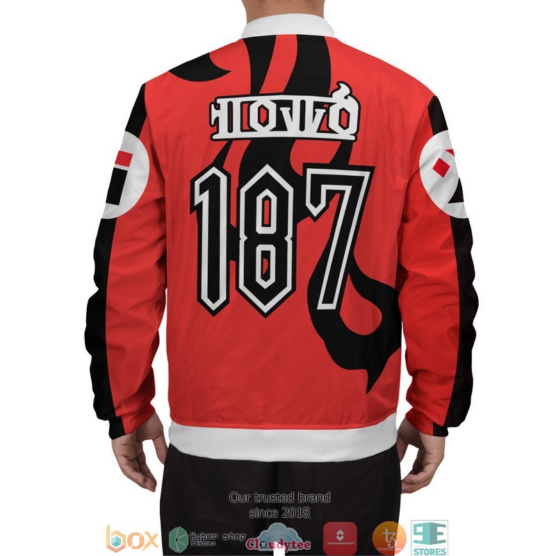 Poke Fire Uniform Bomber Jacket word2