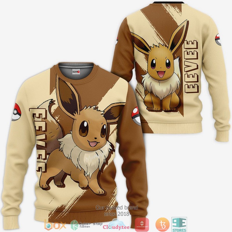 Pokemon Eevee Pokemon Anime Merch 3D Shirt, Bomber jacket 2 Pokemon Eevee Pokemon Anime Merch 3D Shirt Bomber jacket 1