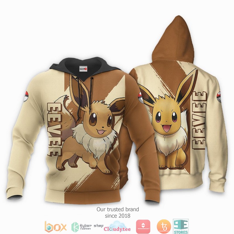 Pokemon Eevee Pokemon Anime Merch 3D Shirt, Bomber jacket 3 Pokemon Eevee Pokemon Anime Merch 3D Shirt Bomber jacket 1 2