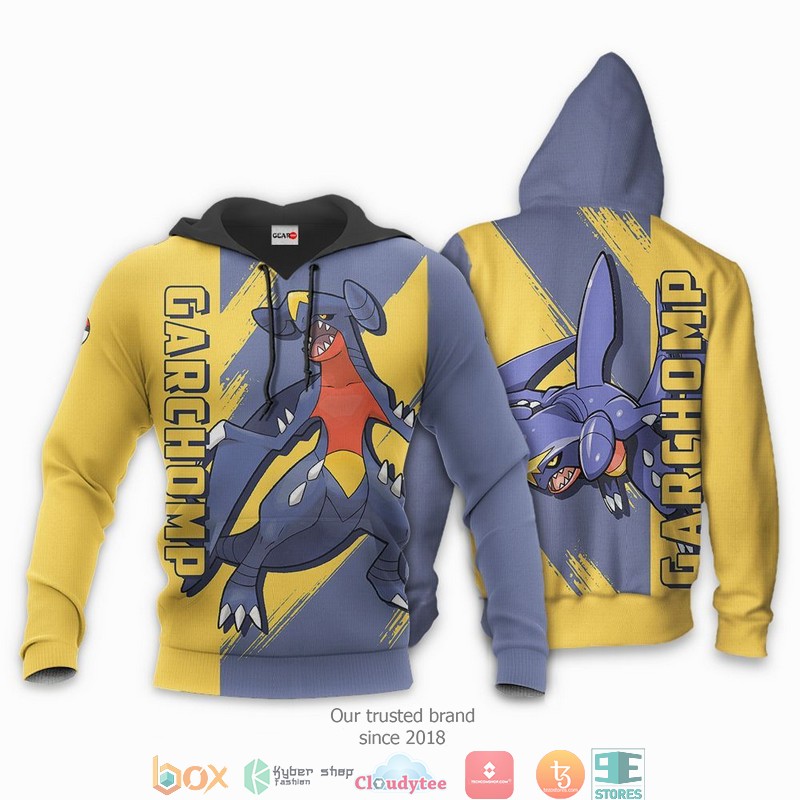 Pokemon Garchomp Anime 3D Shirt, Bomber jacket 3 Pokemon Garchomp Anime 3D Shirt Bomber jacket 1 2