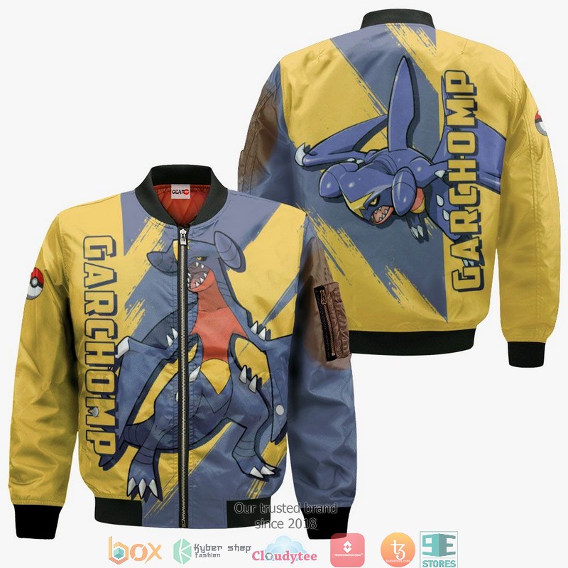 Pokemon Garchomp Anime 3D Shirt, Bomber jacket 4 Pokemon Garchomp Anime 3D Shirt Bomber jacket 1 2 3