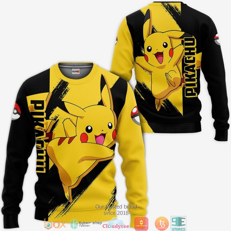Pokemon Pikachu Anime 3D Shirt, Bomber jacket 2 Pokemon Pikachu Anime 3D Shirt Bomber jacket 1