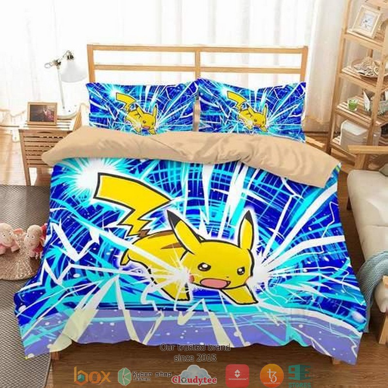 Pokemon Pikachu Duvet Cover Bedroom Set