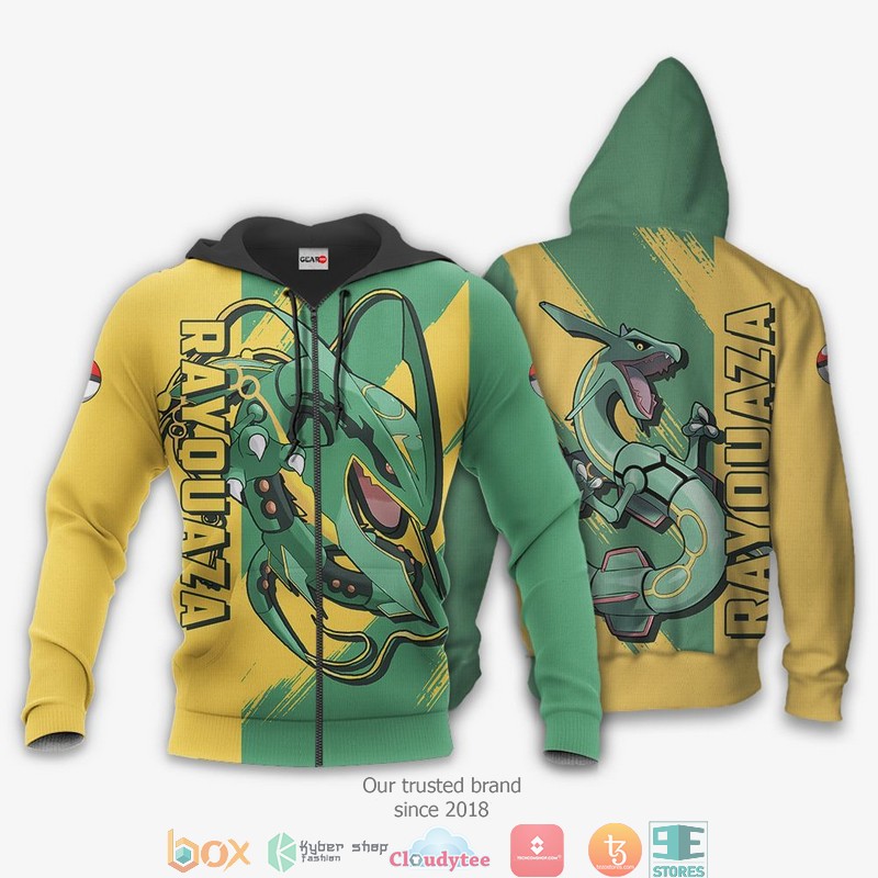 Pokemon Rayquaza Anime 3D Shirt, Bomber jacket 1 Pokemon Rayquaza Anime 3D Shirt Bomber jacket