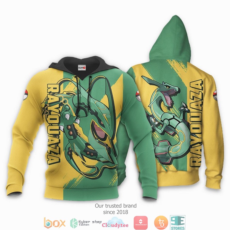 Pokemon Rayquaza Anime 3D Shirt, Bomber jacket 3 Pokemon Rayquaza Anime 3D Shirt Bomber jacket 1 2