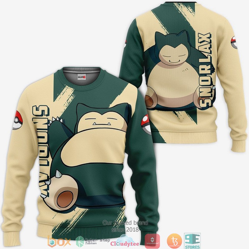 Pokemon Snorlax Anime 3D Shirt, Bomber jacket 2 Pokemon Snorlax Anime 3D Shirt Bomber jacket 1