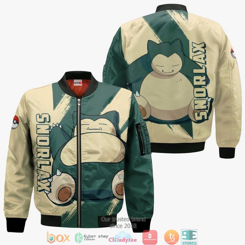 Pokemon Snorlax Anime 3D Shirt, Bomber jacket 4 Pokemon Snorlax Anime 3D Shirt Bomber jacket 1 2 3