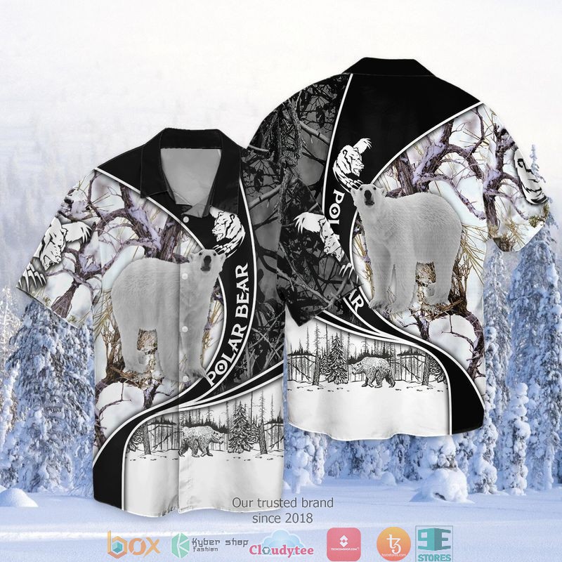 Polar Bear Short Sleeve Hawaiian Shirt