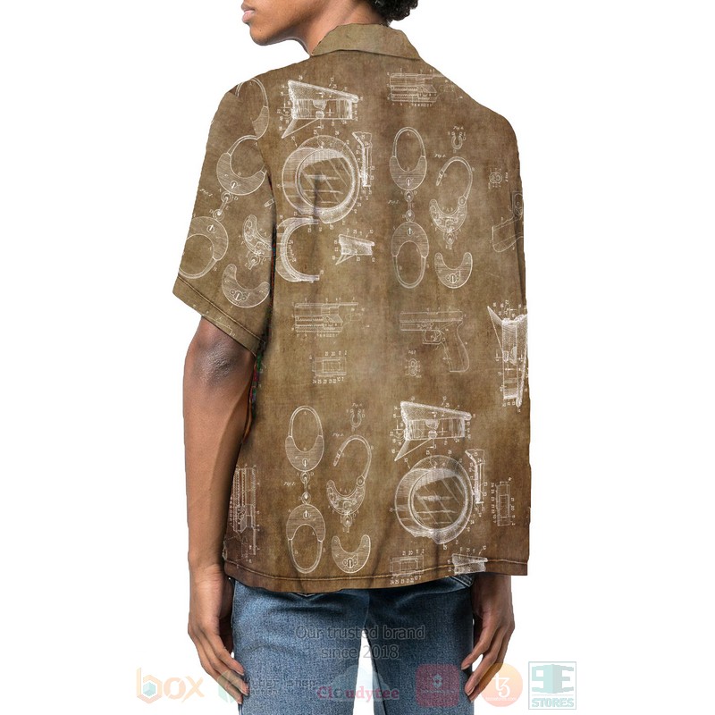 BEST Police Patent Brown 3D Aloha Shirt 2 Police Patent Brown Hawaiian Shirt 1