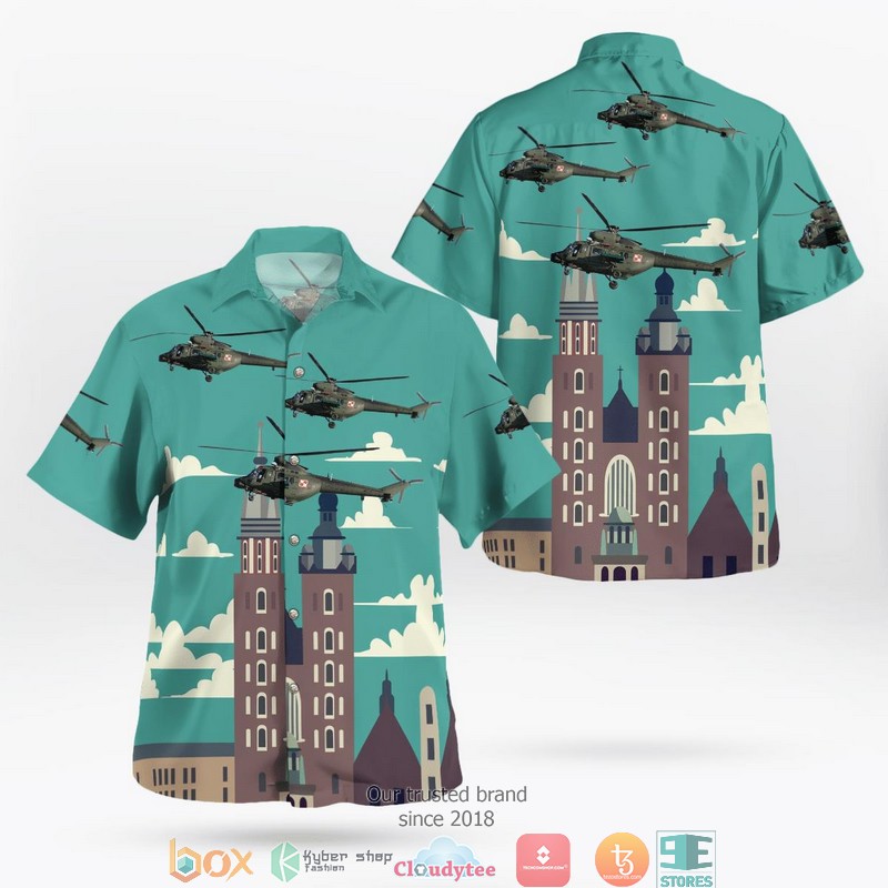 Polish Air Force PZL W-3 Sokot Limited Hawaiian Shirt word1