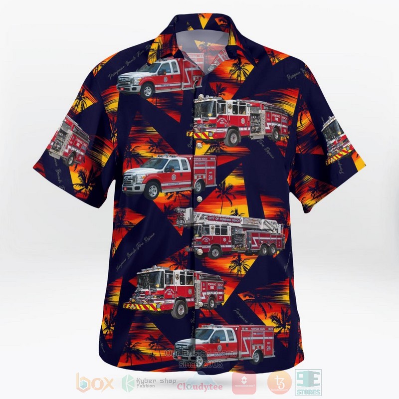 BEST Pompano Beach, Broward County, Pompano Beach Fire Rescue 3D Aloha Shirt 3 BEST Pompano Beach, Broward County, Pompano Beach Fire Rescue 3D Aloha Shirt word2