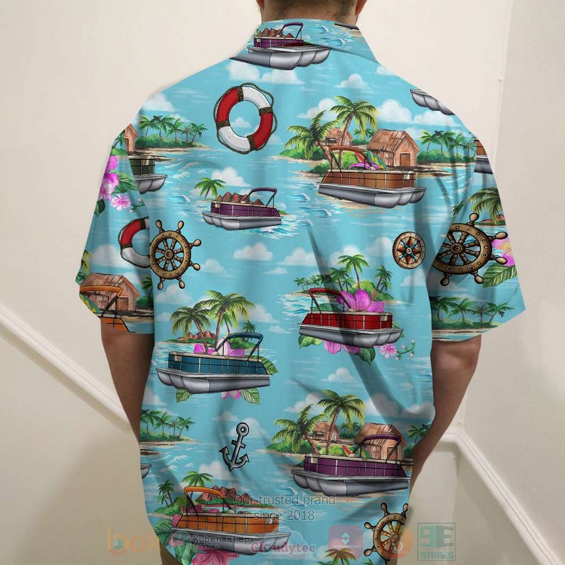 BEST Pontoon Couple This Is Our Time Beach Personalized 3D Aloha Shirt word1