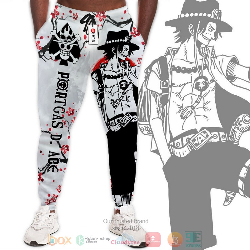Portgas Ace Anime One Piece Japan Style Jogger longpants