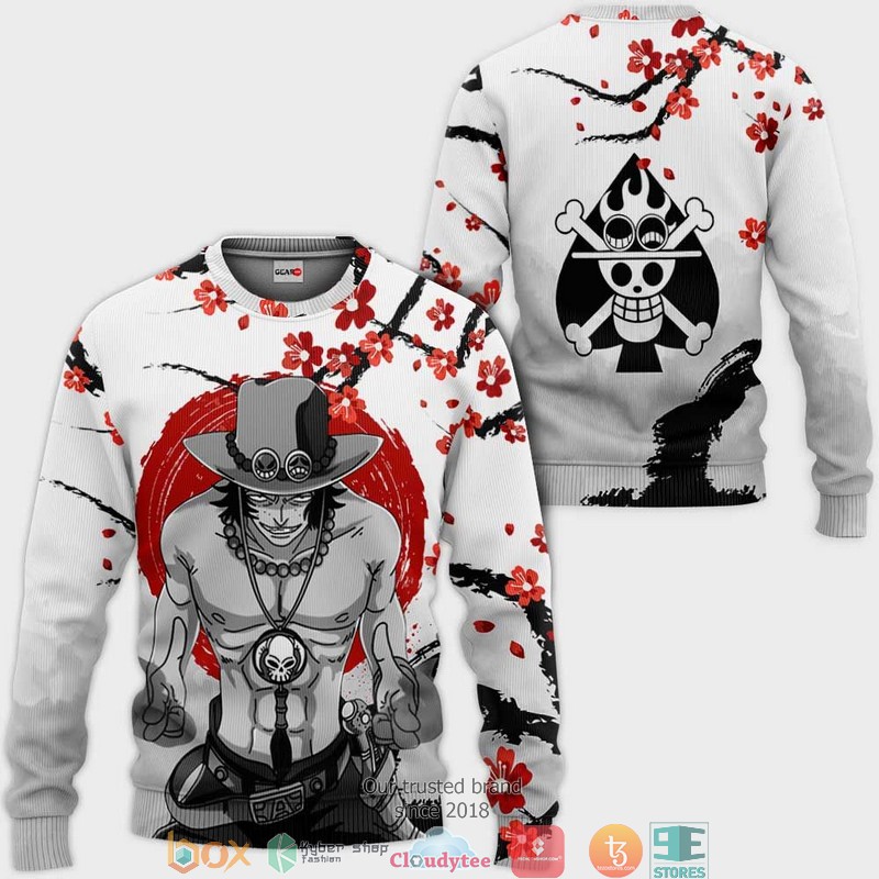 Portgas D. Ace Japan One Piece Anime 3D Shirt, Bomber jacket 2 Portgas D Ace Japan One Piece Anime 3D Shirt Bomber jacket 1