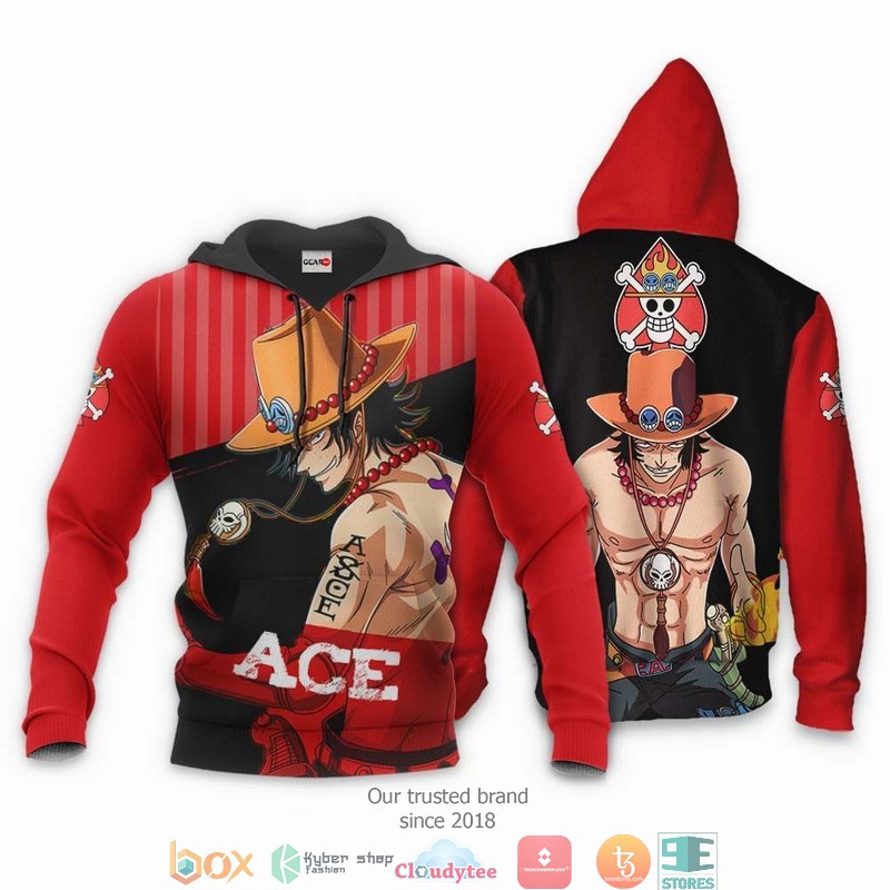 Portgas D Ace One Piece Anime 3D Shirt Bomber jacket 1 2