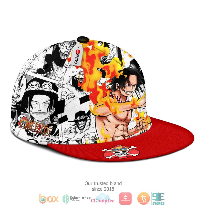 Portgas D Ace One Piece Anime Mix Manga Snapback hat 1