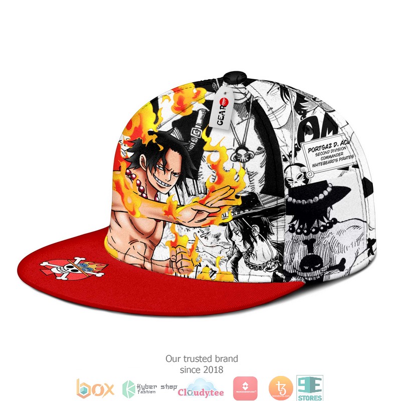 Portgas D Ace One Piece Anime Mix Manga Snapback hat 3 Portgas D Ace One Piece Anime Mix Manga Snapback hat 1 2