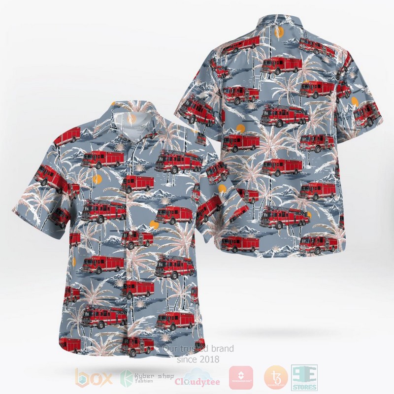 BEST Portland, Oregon, Portland Fire Department 3D Aloha Shirt word2