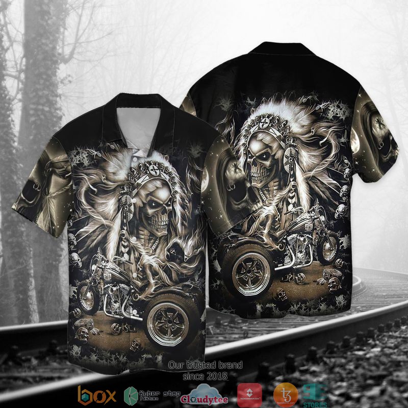 Premium Skull Short Sleeve Hawaiian Shirt 1 Premium Skull Short Sleeve Hawaiian Shirt