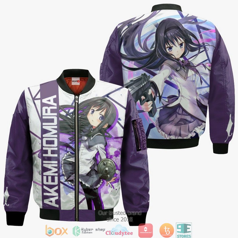 Puella Magi Madoka Magica Akemi Homura Anime 3D Shirt Bomber jacket 1 2 3