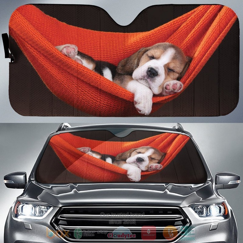 Puppy Beagle Car Sunshade