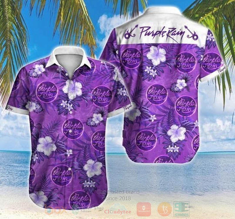 Purple Rain Short Sleeve Hawaiian Shirt