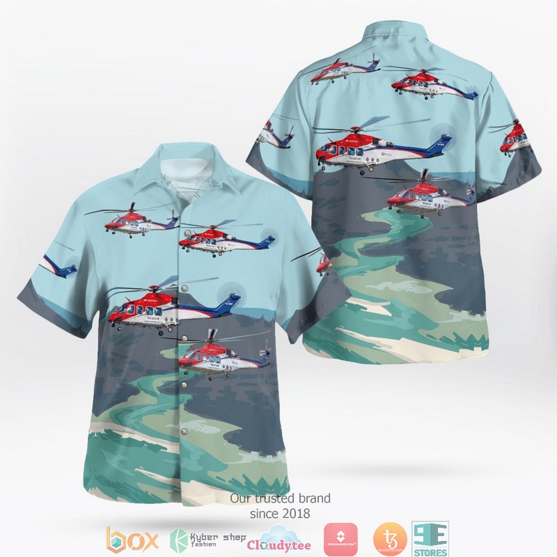 Queensland Air Ambulance AgustaWestland AW139 Helicopter Hawaii 3D Shirt