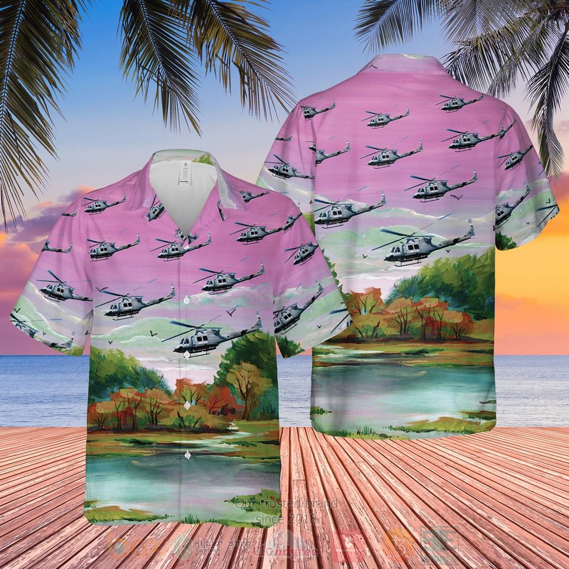 RAF Bell Griffin HAR2 Pink Hawaiian Shirt