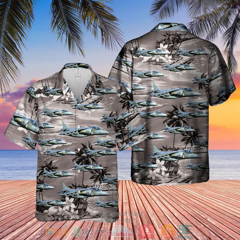 RAF British Aerospace Harrier II Harrier GR7 grey Hawaiian Shirt