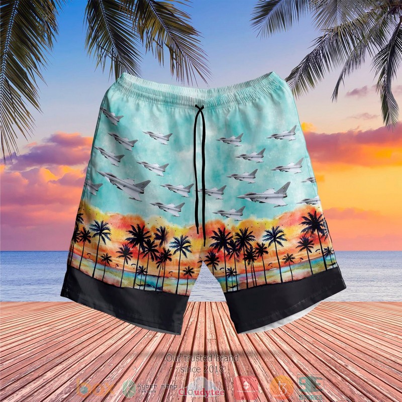 RAF Eurofighter Typhoon FGR4 Sunset blue Hawaiian Shirt Short 1