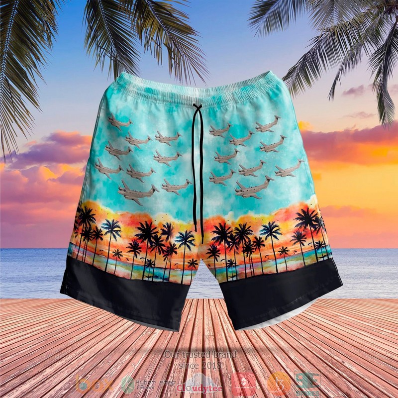 RAF Hawker Beechcraft Shadow R1s Hawaiian Shirt, Short 2 RAF Hawker Beechcraft Shadow R1s Hawaiian Shirt Short 1