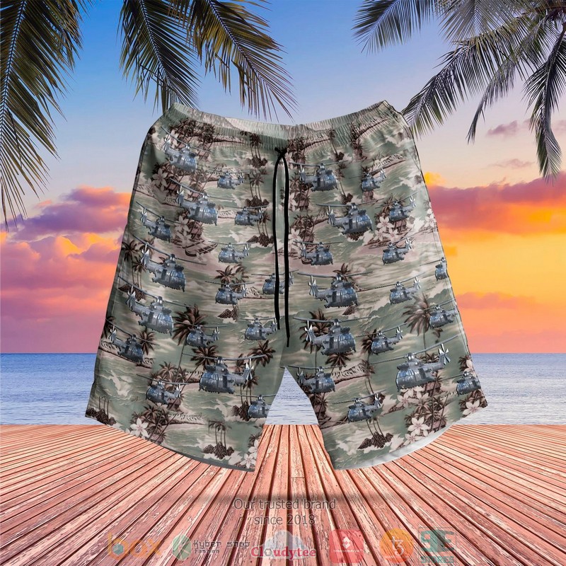 RAF The Puma HC MK2 Green Hawaiian Shirt, Short 2 RAF The Puma HC MK2 Green Hawaiian Shirt Short 1