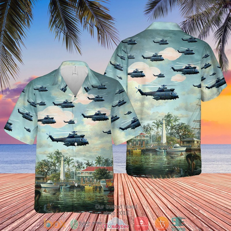 RAF The Puma HC Mk2 Sky Limited Hawaiian Shirt 1 RAF The Puma HC Mk2 Sky Limited Hawaiian Shirt word1