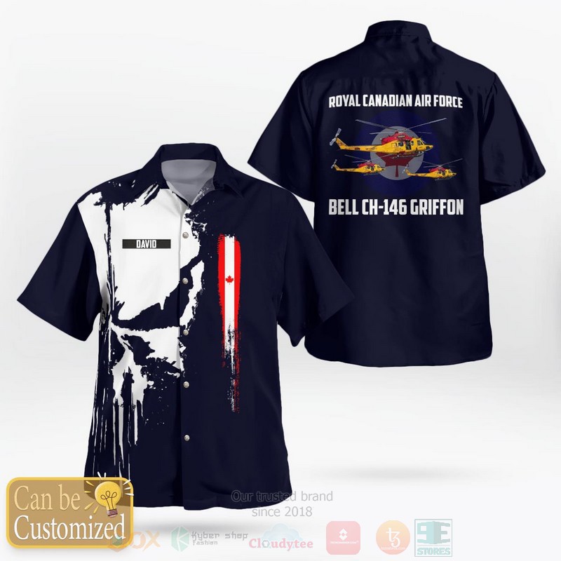BEST RCAF Bell CH-146 Griffon 412CF SAR Custom Name 3D Aloha Shirt
