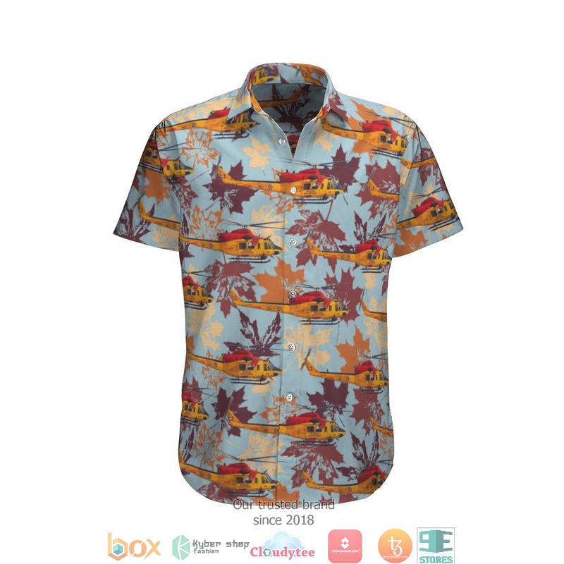 RCAF Bell CH-146 Griffon 412CF SAR Maple leaf Limited Hawaiian Shirt word1