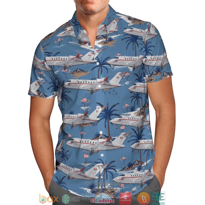 RCAF Bombardier CC-144D Challenger CL-650 Limited Hawaiian Shirt 2 RCAF Bombardier CC-144D Challenger CL-650 Limited Hawaiian Shirt word3