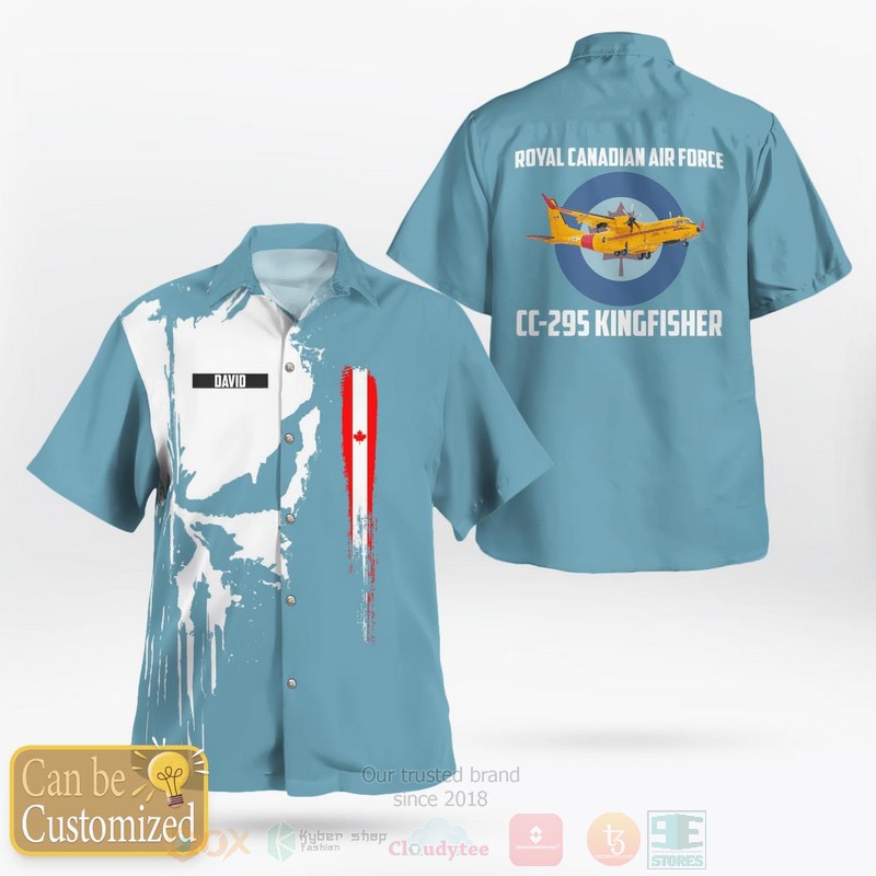 BEST RCAF CC-295 Kingfisher Custom Name 3D Aloha Shirt