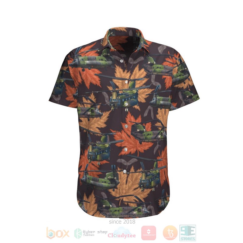 RCAF CH 147 Chinook Brown Hawaiian Shirt