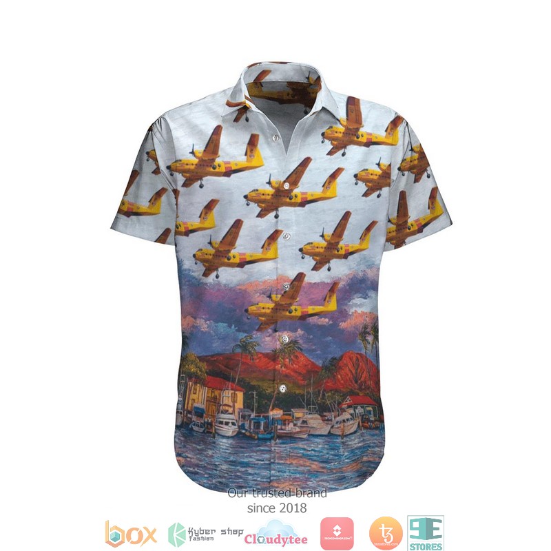 RCAF De Havilland Canada CC-115 Buffalo Limited Hawaiian Shirt word2