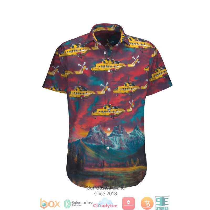 RCAF EHI CH-149 Cormorant EH-101 Mk511 SAR Colors Limited Hawaiian Shirt word2