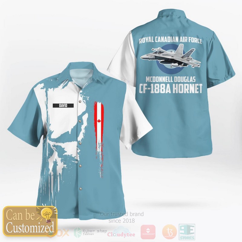 BEST RCAF McDonnell Douglas CF-188A Hornet CF-18A Custom Name 3D Aloha Shirt word3