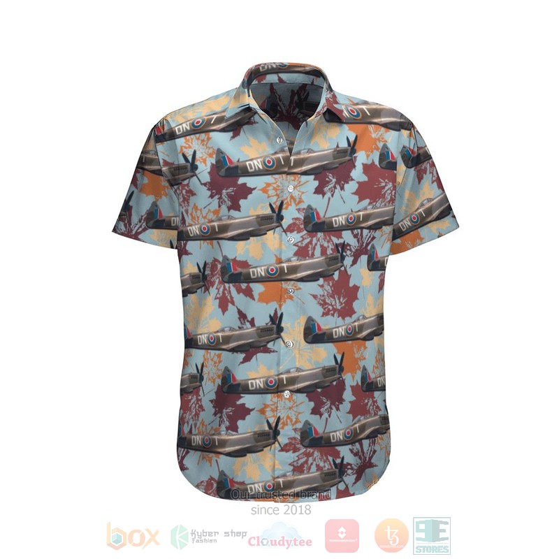 RCAF Supermarine Spitfire Mk XVIe Hawaiian Shirt