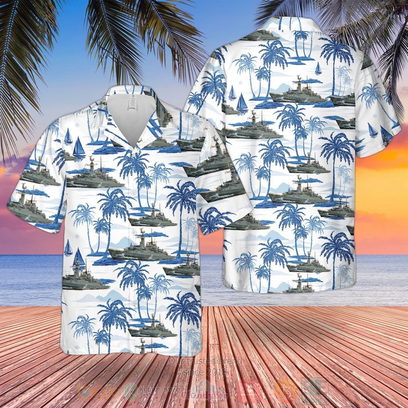 BEST RN Amazon-class Type 21 Frigate 3D Aloha Shirt 1 RN Amazon class Type 21 Frigate Hawaiian Shirt