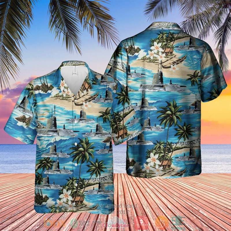 RN Astute Class Submarine Artful S121 Hawaiian Shirt 2 RN Astute Class Submarine Artful S121 Hawaiian Shirt