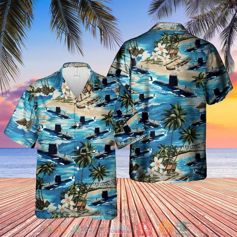 RN Astute Class Submarine HMS Ambush S120 Hawaiian Shirt