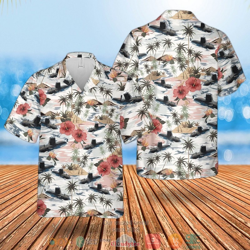 RN Astute Class Submarine HMS Audacious S122 Hawaiian Shirt