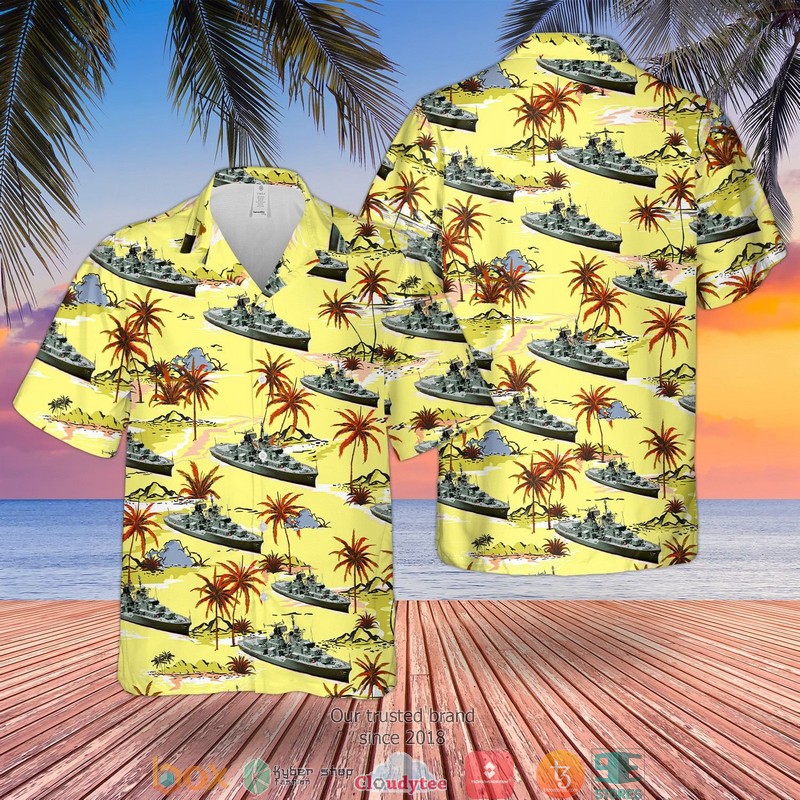 RN Historical Daring-class Destroyer Limited Hawaiian Shirt 1 RN Historical Daring-class Destroyer Limited Hawaiian Shirt word3