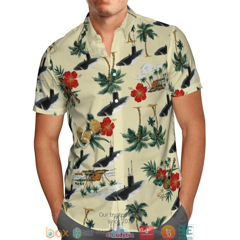 RN Historical Swiftsure Class Attack Submarines Hibiscus Limited Hawaiian Shirt 2 RN Historical Swiftsure Class Attack Submarines Hibiscus Limited Hawaiian Shirt word1